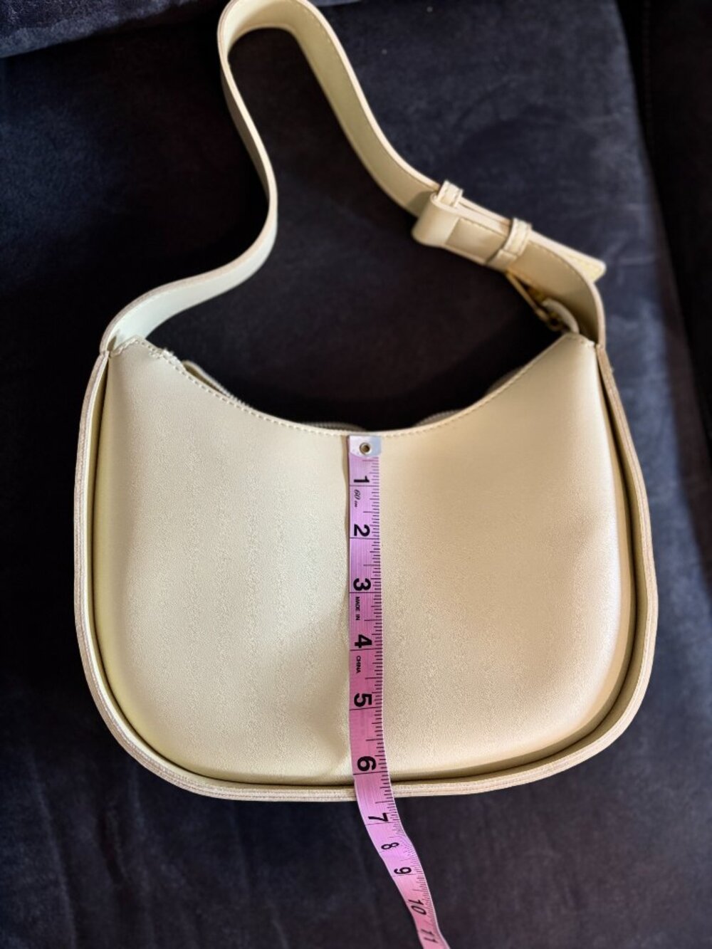 NWOT • light yellow vegan leather crossbody / shoulder bag - Picture 12 of 13